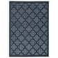 Nourison Easy Care 8" x 10" Navy Blue Indoor/Outdoor Area Rug, , large