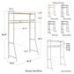 Novogratz Beverly Twin/Twin XL Over the Bed Storage in White, , large