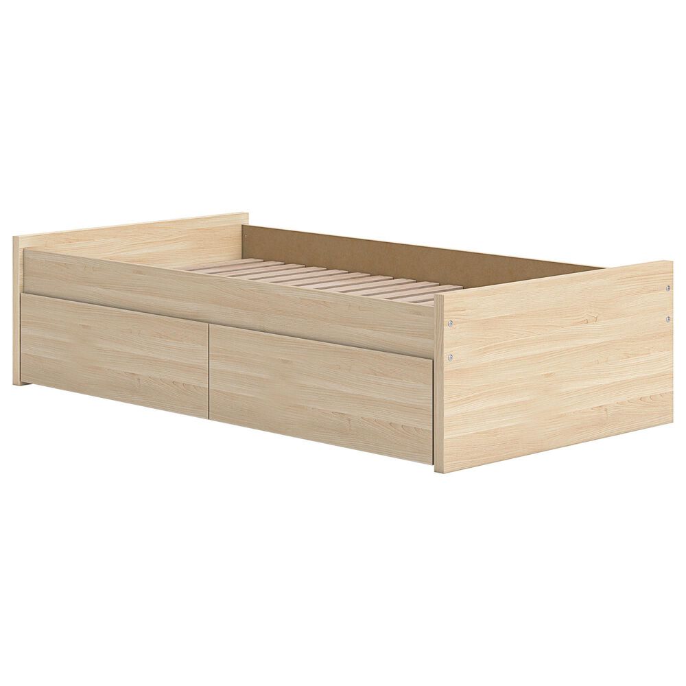 Ashley Onita Twin Platform Bed with 1 Side Storage in Natural, , large