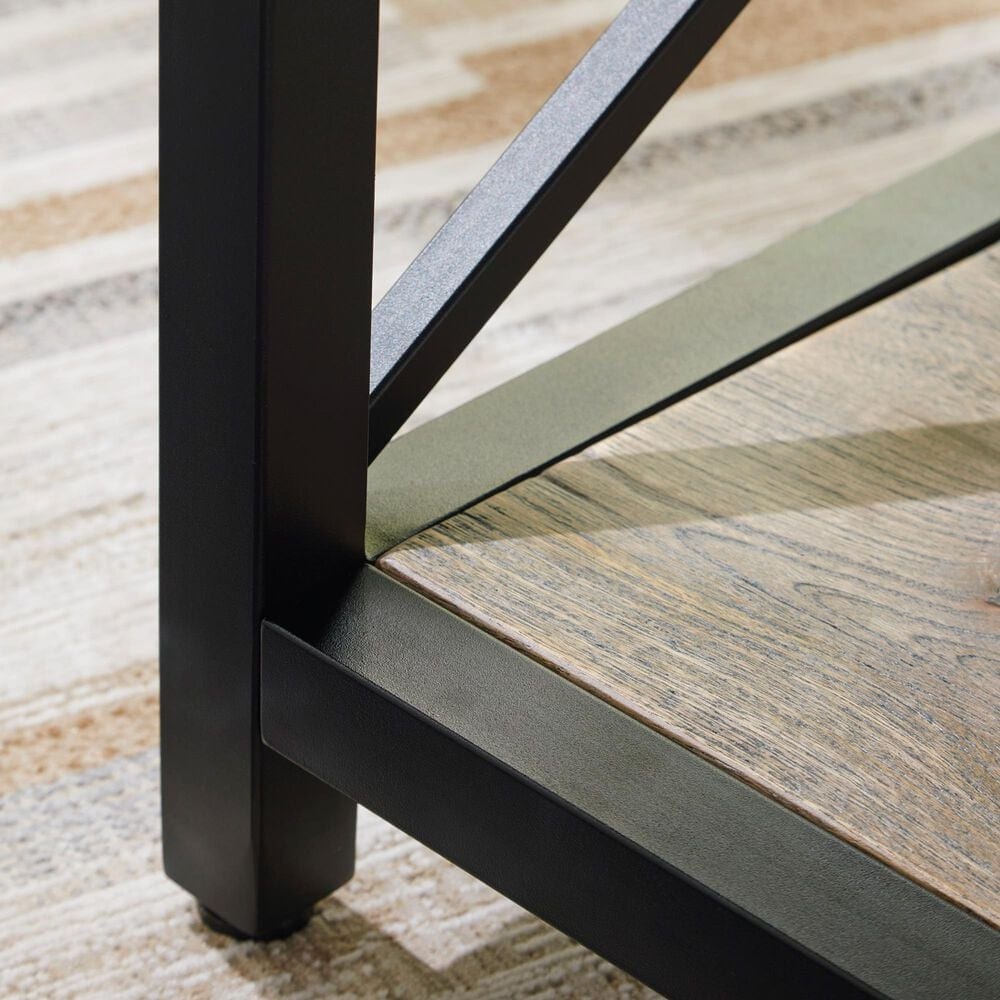 Ashley Bristenfort 3-Piece Occasional Table Set in Black and Light Brown, , large