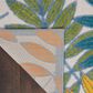 Nourison Aloha ALH18 10" x 14" Ivory and Multicolor Indoor/Outdoor Area Rug, , large