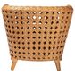Baxton Studio Daiwa Accent Chair with Light Honey Rattan in White, , large