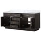 Lexora Home Abbey 72" Double Bathroom Vanity in Brown Oak with 2 cm White Carrara Marble Top and Rectangular Sinks, , large