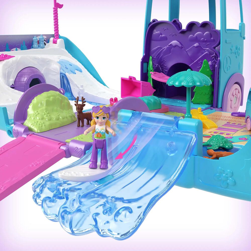Polly Pocket Pet Mobile Adventure with Accessories Set in Multicolor, , large
