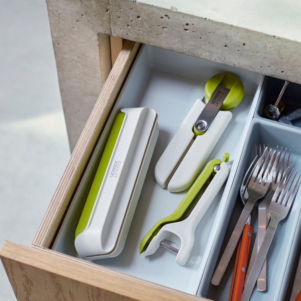 Joseph Joseph Halve-It Food Slicing Tool in Green and White, , large