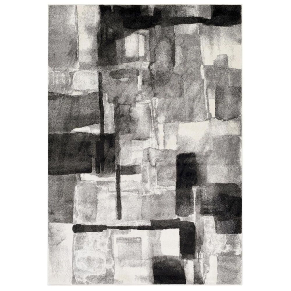 Surya Pepin PEI-1019 5"3" x 7"6" Black, Medium Gray and Cream Area Rug, , large