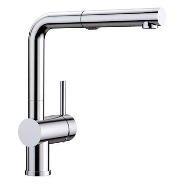 Blanco Linus 1.5 GPM Low-Arc Pull-Out Kitchen Faucet in Chrome, , large