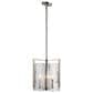 Golden Lighting Aenon 3-Light Wide Taper Candle Pendant with Hammered Water Glass Shade in Pewter, , large