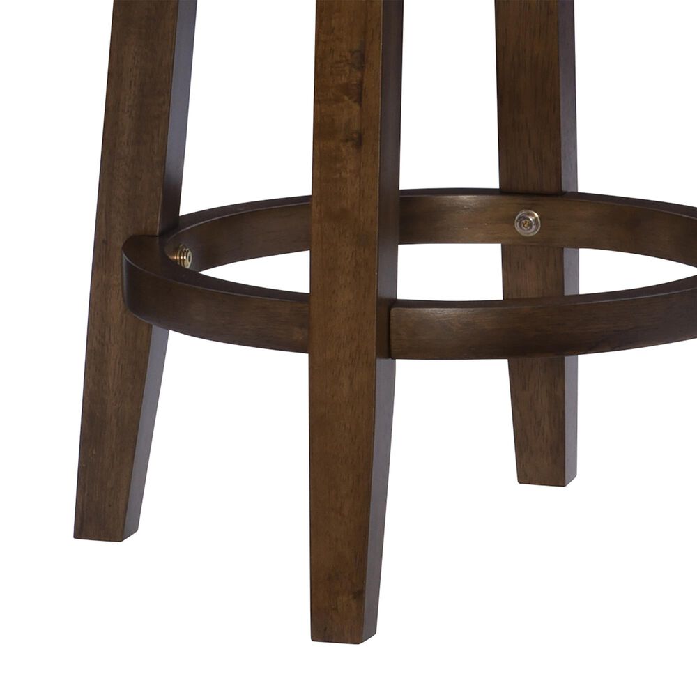 Linon Home Decor Morgan Swivel Counter Stool in Walnut, , large