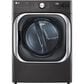 LG 9 Cu. Ft. Smart Wi-Fi Enabled Front Load Electric Dryer with TurboSteam in Black Steel, , large