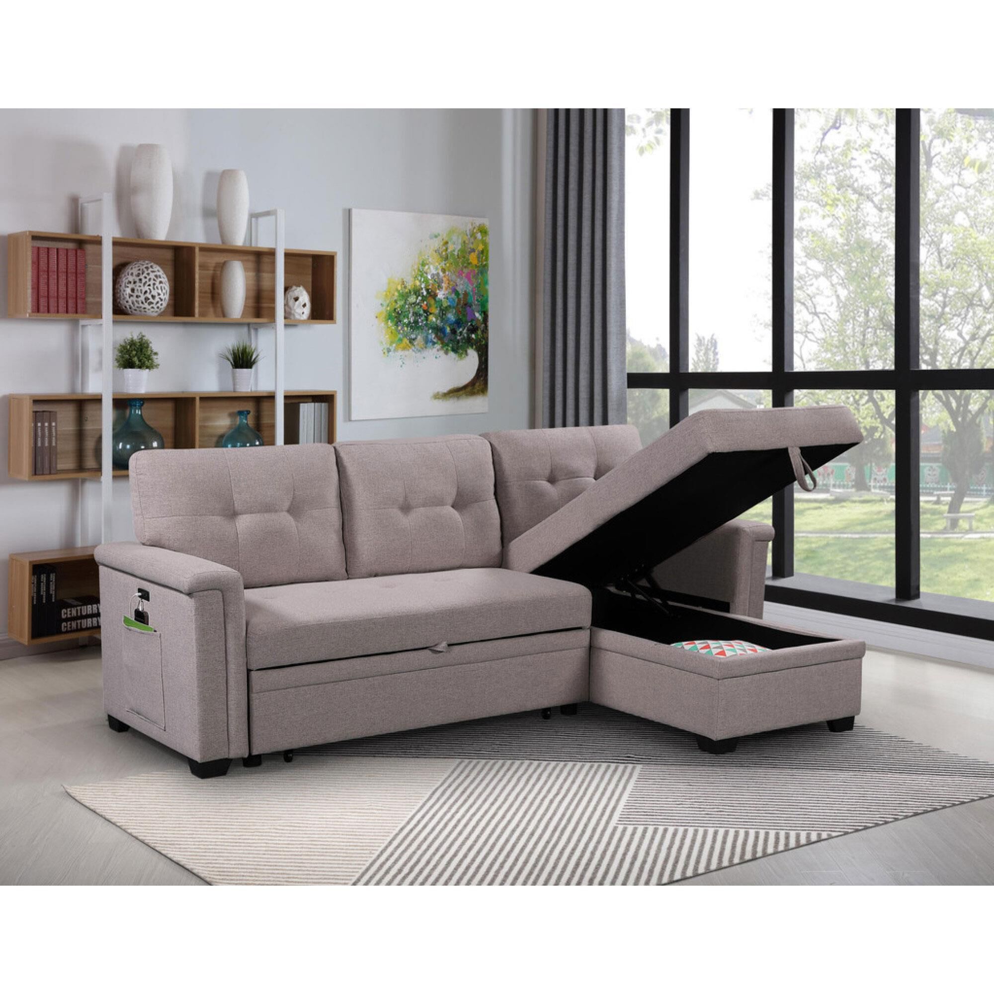 Light grey on sale sleeper sectional