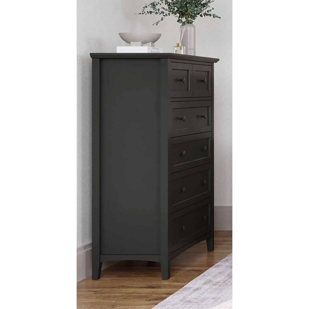 Urban Home Grace 5-Drawer Chest in Raven Black, , large