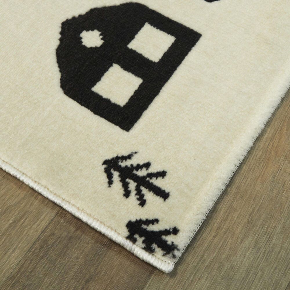 Balta Rugs Train Town 3&#39;11&quot; x 5&#39;7&quot; Cream Kids Area Rug, , large