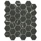 Emser Elegan Nero 2" x 2" Hexagon on 11" x 13" Porcelain Mosaic Sheet, , large