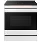 Samsung Bespoke Bespoke 6.3 Cu. Ft. Smart Slide-In Electric Induction Range with AI Hub and Oven Camera in White Glass, , large