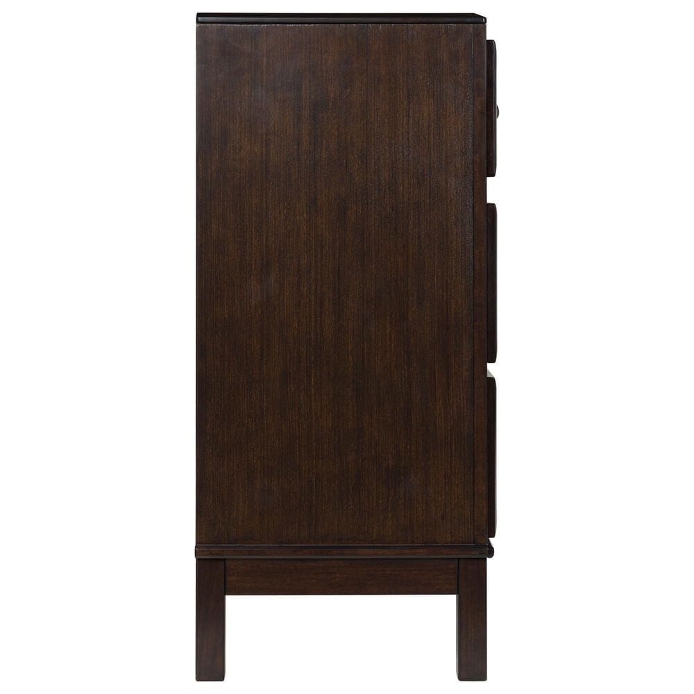 Ashley Vanmore 4-Piece Queen Storage Bedroom Set in Dark Brown, , large