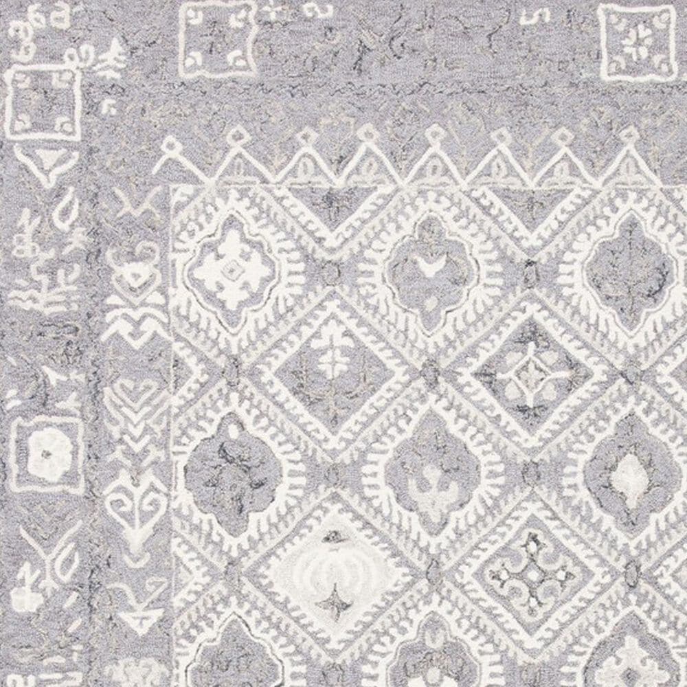 Safavieh Micro-Loop Southwestern 2&#39;3&quot; x 9&#39; Ivory and Grey Runner, , large