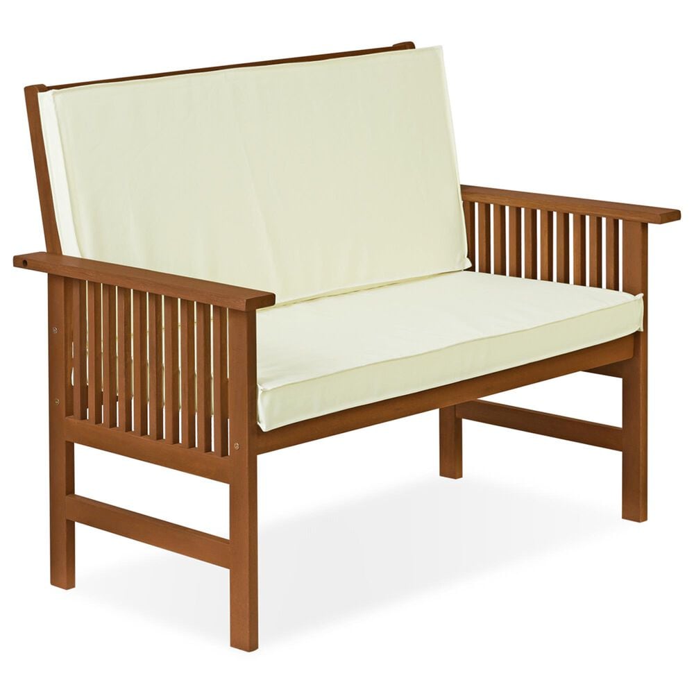 Noviland Patio Mediterranean Bench in Teak Oil, , large