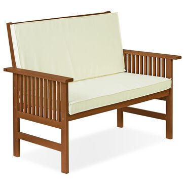 Noviland Patio Mediterranean Bench in Teak Oil, , large