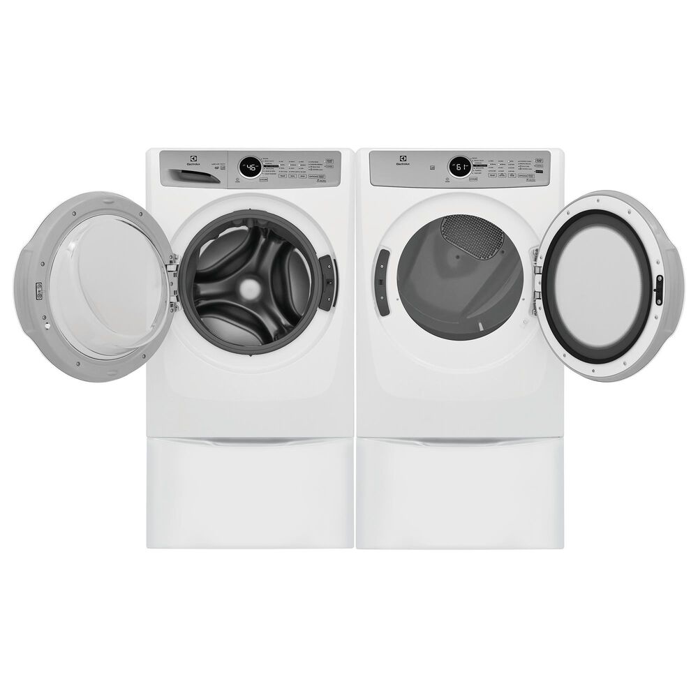 Electrolux 4.4 Cu. Ft. Front Load Washer and Gas Dryer Laundry Pair with Pedestals in White, , large