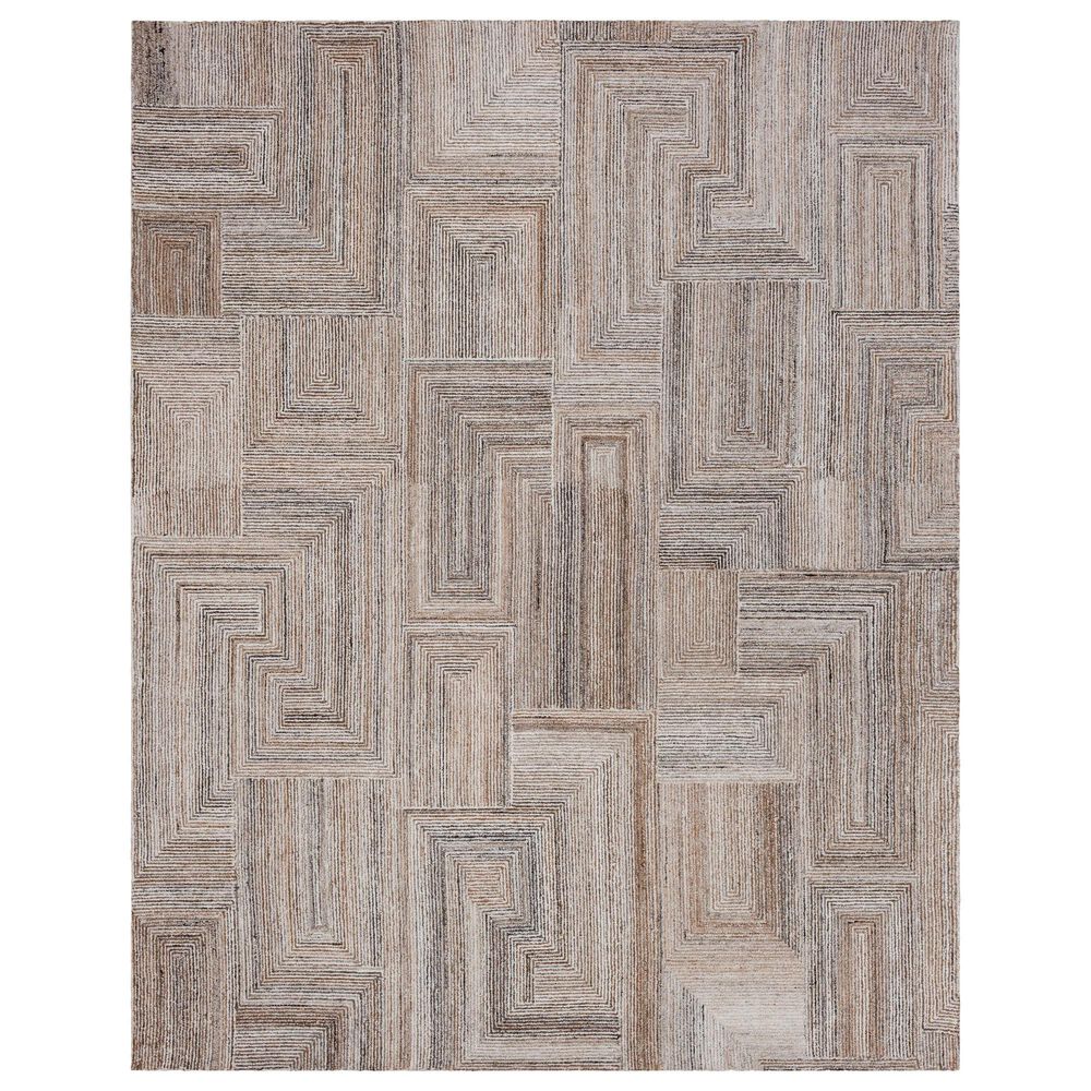 Karastan Forsyth Park Cloverdale Beige Steel 9" x 12" Area Rug, , large