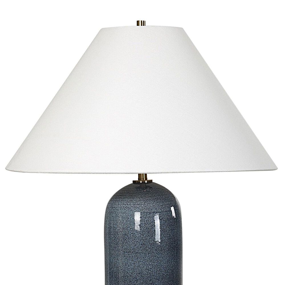 Uttermost Mayetta Table Lamp in Deep Blue and Antique Brass, , large