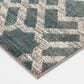 Central Oriental Terrace Tropic Newell 5" x 7" Stone and Turquoise Area Rug, , large