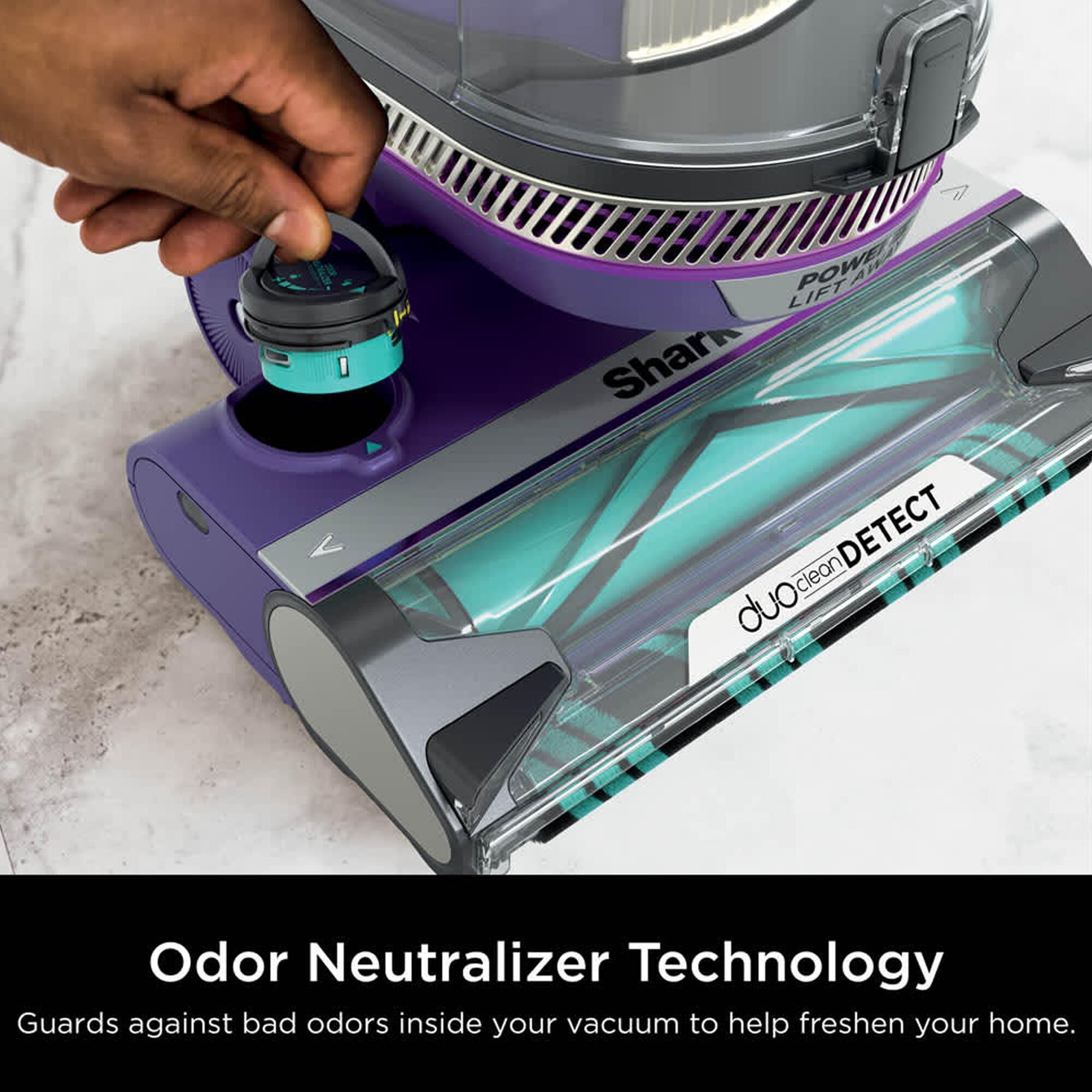 Shark DuoClean Detect Technology Upright Vacuum in Eggplant