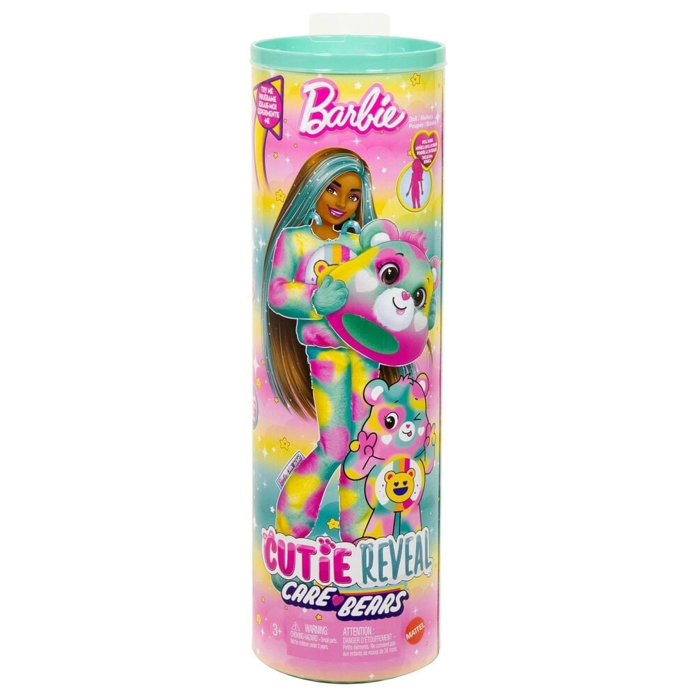 Barbie Cutie Reveal Care Bears Series 2 Doll and Accessories- Good Vibes Bear in Multicolor, , large