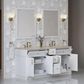 James Martin Bellshire 72" Double Bathroom Vanity in Bright White with 3 cm Tajnar Eclos Top, Rectangular Sinks and FreePower Wireless Charger, , large