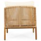 Hearth and Haven Outdoor Deep Seating Club Chair with Beige Cushions and Faux Rattan Accent in Brown, , large