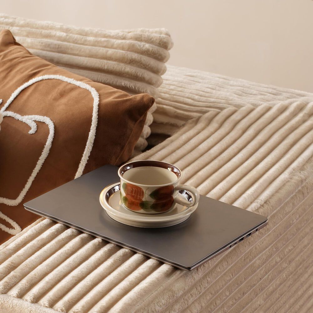 HOMLUX 2-Piece Mod Sectional with RAF Chaise in Beige, , large