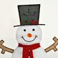 HOMLUX 3-Piece Snowman Set with LED Lights in White, , large