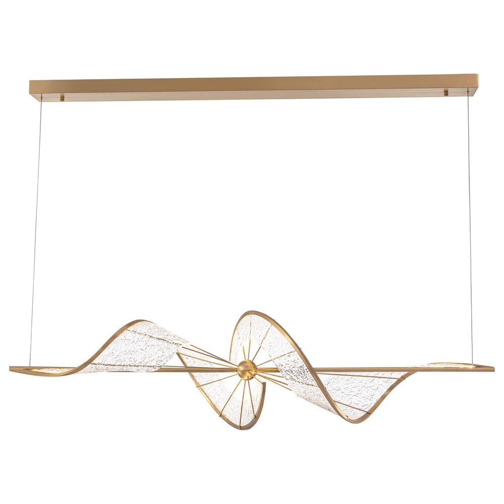 Golden Lighting Aurora 1-Light LED Linear Pendant in Brushed Champagne, , large