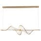 Golden Lighting Aurora 1-Light LED Linear Pendant in Brushed Champagne, , large