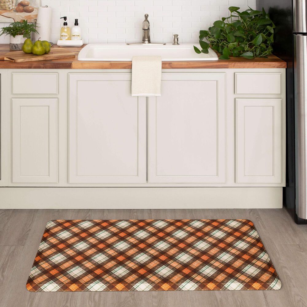 Mohawk Dri-Pro Deluxe Harvest Chalk Plaid 1&#39;8&quot; x 3&#39;6&quot; Multicolor Area Rug, , large