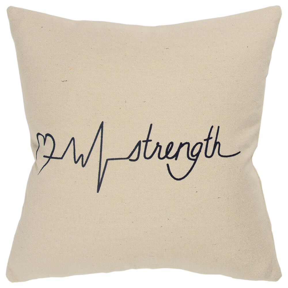 Rizzy Home Transitional Sentiment 20" Pillow Cover in Natural, , large