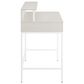 Valor Living Contempo Writing Desk with Shelf Hutch in White Oak and White, , large