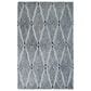 Safavieh Micro-Loop 8" x 10" Light Blue and Charcoal Area Rug, , large