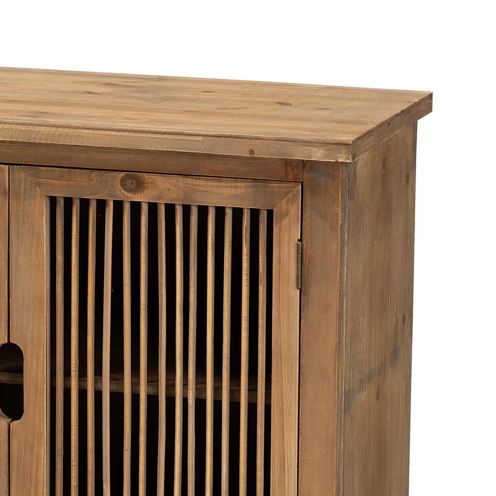Baxton Studio Clement 2-Door Accent Storage Cabinet in Medium Oak, , large