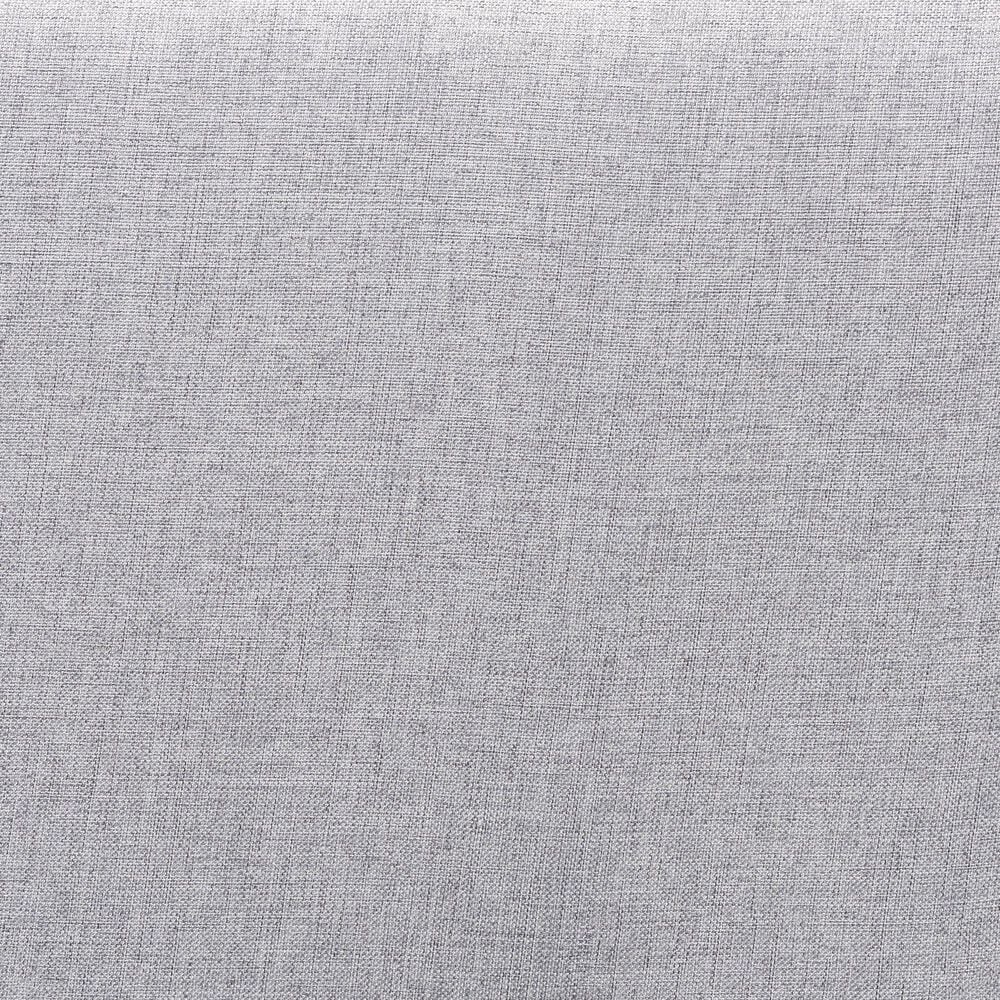 Baxton Studio Dexter Queen Panel Headboard with Light Grey Fabric in Walnut Brown, , large