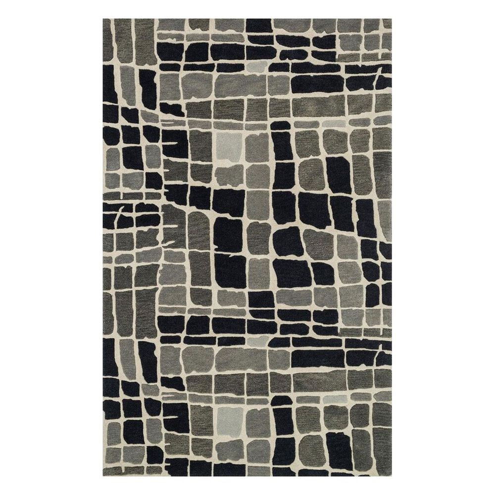 Loloi Nova NV-01 3'6" x 5'6" Grey/Black Area Rug, , large