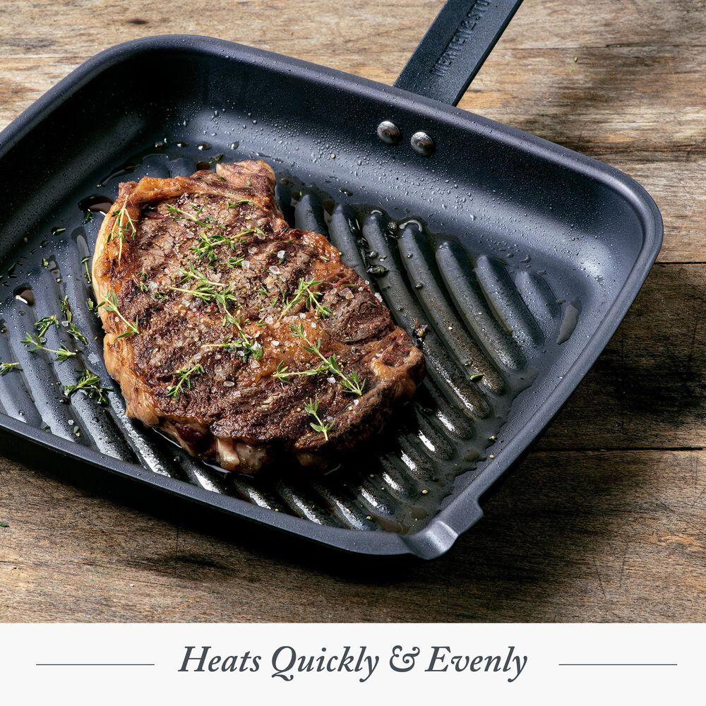 Green Pan 11" Carbon Steel Grill Pan in Black, , large