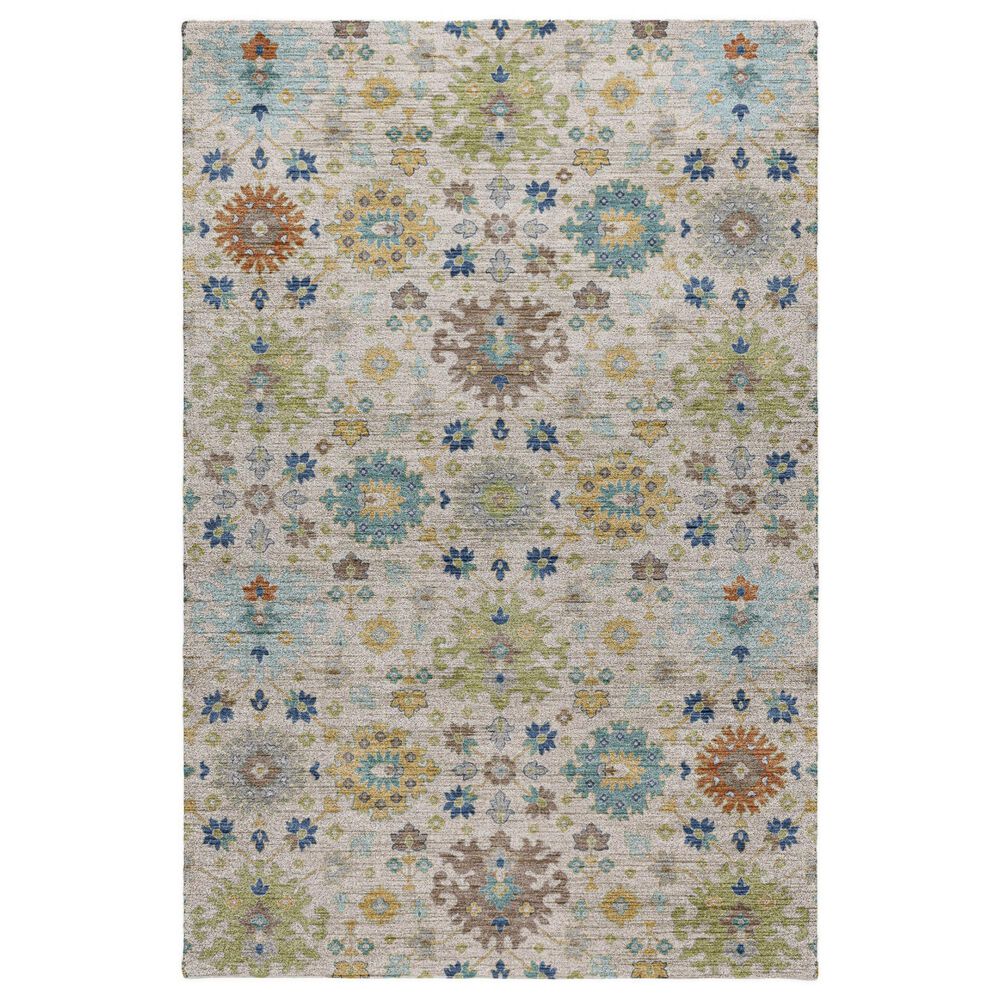 Dalyn Rug Company Silk Road Ivory, Aloe, Blue, Gold, Copper and Taupe 8" x 10" Area Rug, , large
