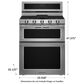 KitchenAid 6.0 Cu. Ft. Freestanding Gas Double Oven Range, , large
