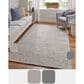Feizy Belfort Ivory 10" x 14" Area Rug, , large