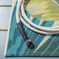 Safavieh Barbados Tropical Botanical 5"3" Square Gold and Green Indoor/Outdoor Area Rug, , large