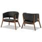 Baxton Studio Baron Accent Chair in Dark Grey (Set of 2), , large