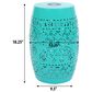 Hearth and Haven Outdoor Side Table with Built-In Solar Battery in Teal, , large