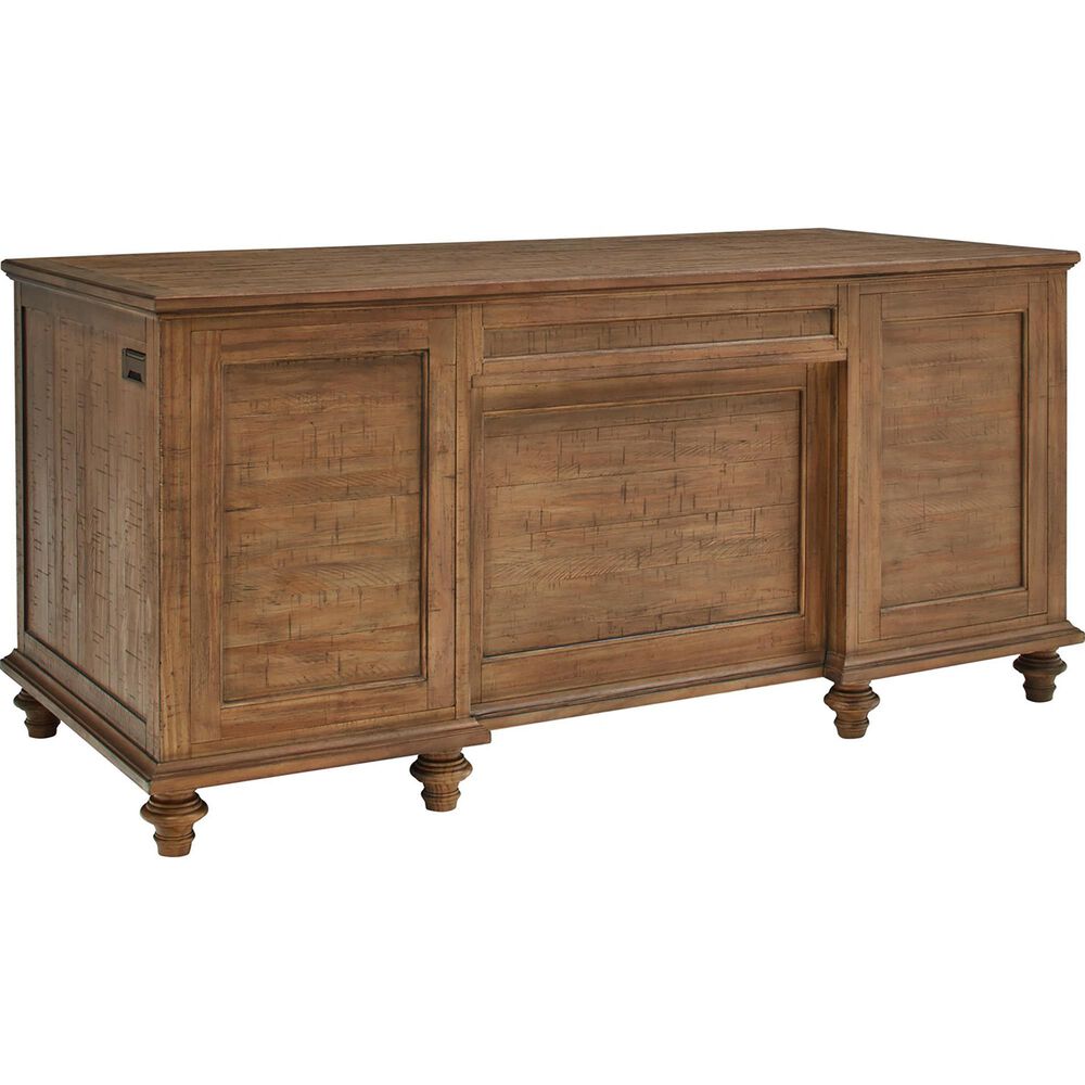 Riva Ridge Hensley 66&quot; Executive Desk in Honey, , large